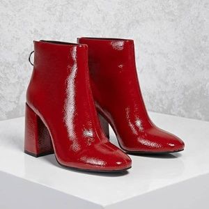 Forever 21 Red Heeled Boots